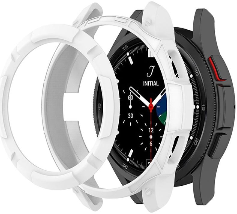 Samsung Galaxy Watch 4 Classic 42MM Hoesje - TPU met Bezel Ring - Wit afbeelding 2