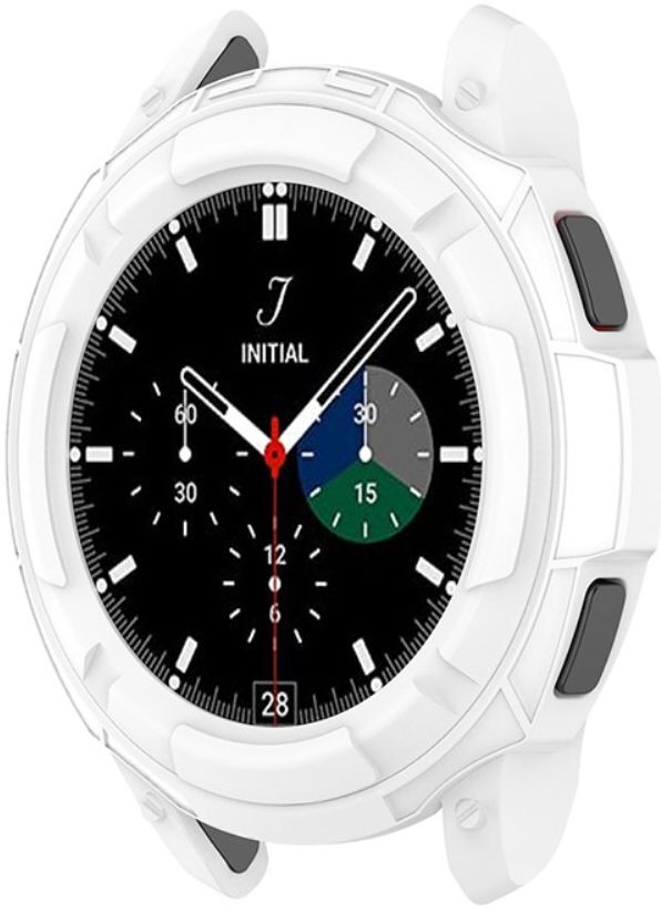Samsung Galaxy Watch 4 Classic 42MM Hoesje - TPU met Bezel Ring - Wit afbeelding 3