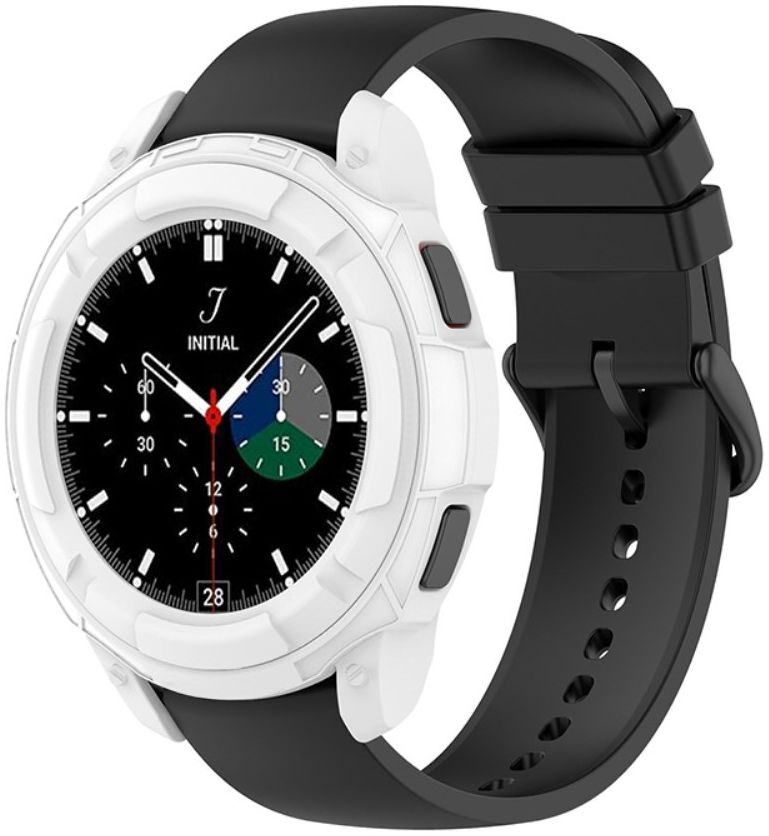 Samsung Galaxy Watch 4 Classic 42MM Hoesje - TPU met Bezel Ring - Wit afbeelding 1