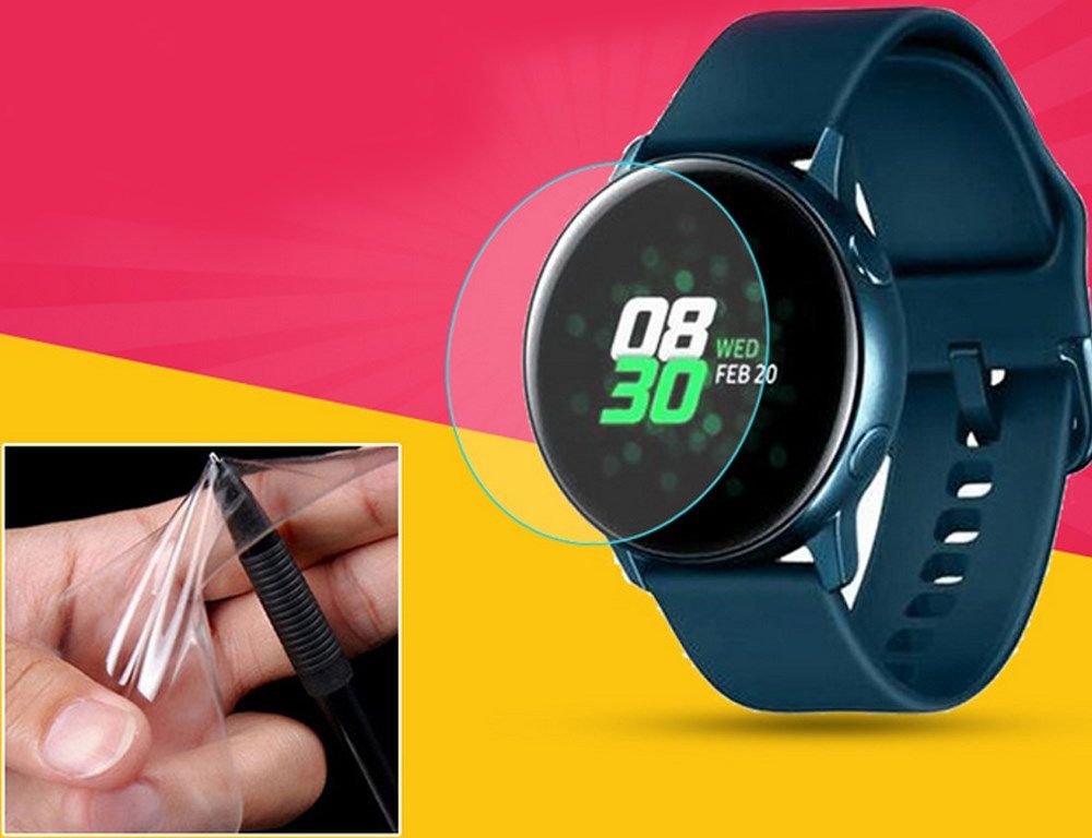 Samsung Galaxy Watch 4 44MM Screenprotector Soft TPU - Display Folie afbeelding 2