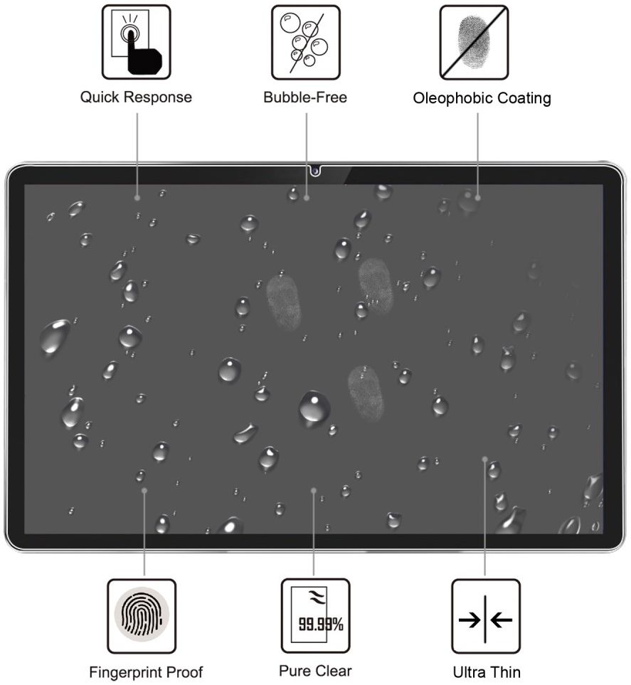 Lenovo Tab P11 Screen Protector Volledig Dekkend 9H Tempered Glass afbeelding 2