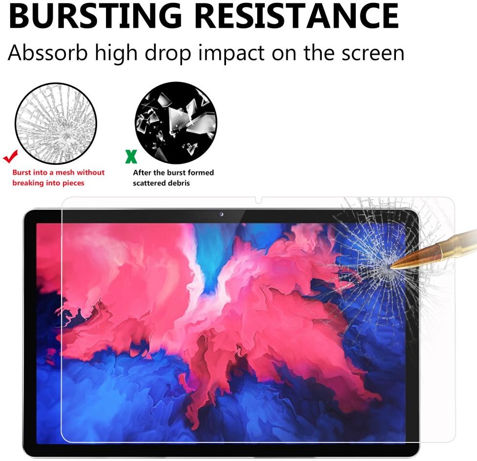 Lenovo Tab P11 Screen Protector Volledig Dekkend 9H Tempered Glass afbeelding 3