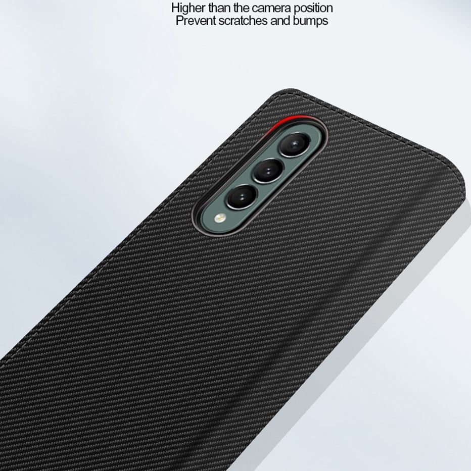 Samsung Galaxy Z Fold 3 Hoesje 2-in-1 Book Case en Back Cover Zwart afbeelding 4