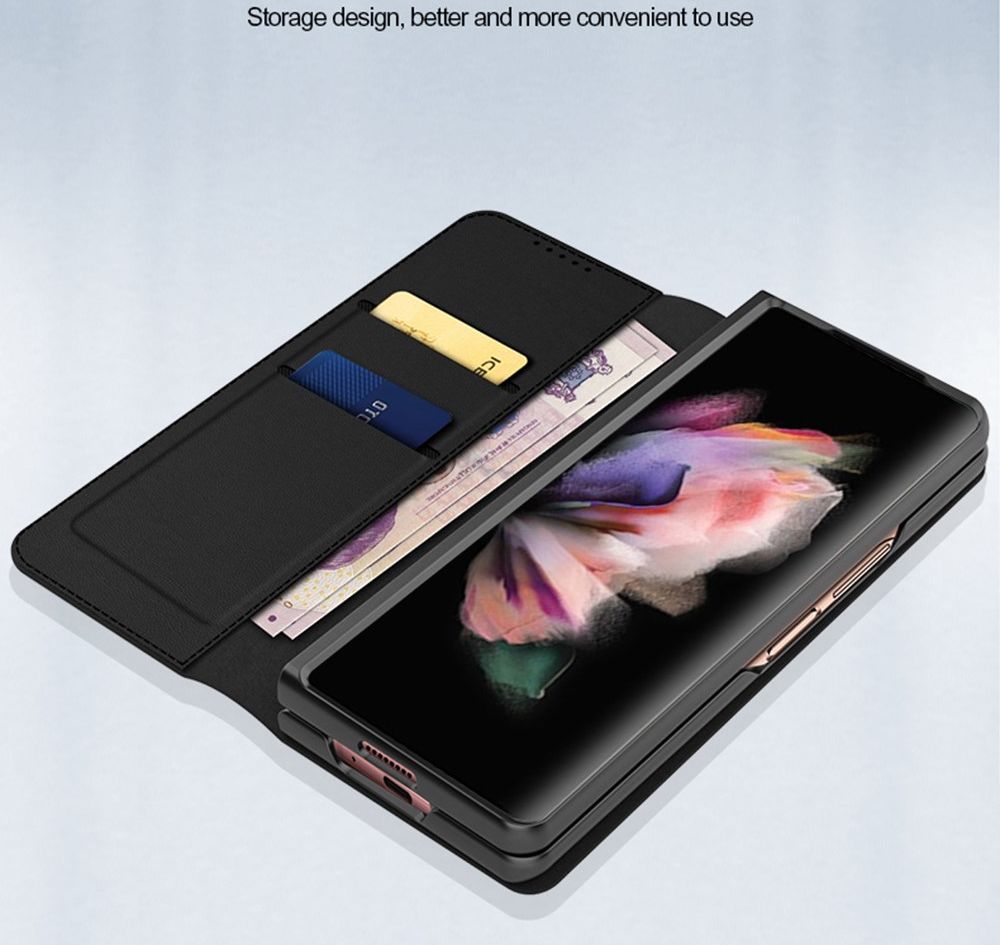 Samsung Galaxy Z Fold 3 Hoesje 2-in-1 Book Case en Back Cover Bruin afbeelding 2