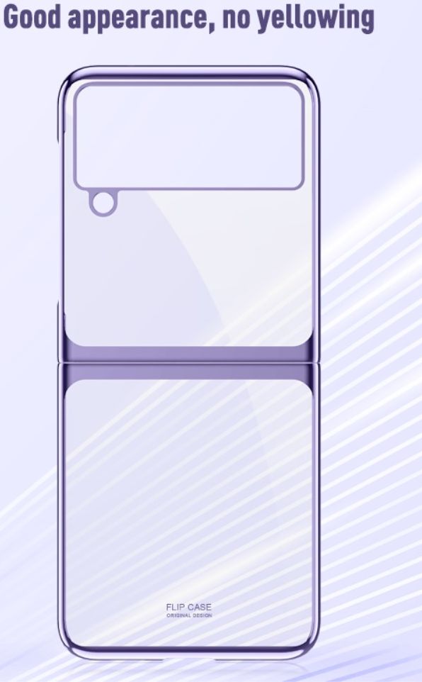 Samsung Galaxy Z Flip 3 Hoesje Hard Case Back Cover Transparant Zwart afbeelding 6