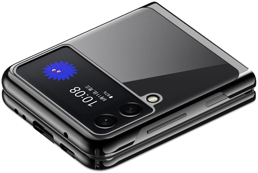 Samsung Galaxy Z Flip 3 Hoesje Hard Case Back Cover Transparant Zwart afbeelding 4
