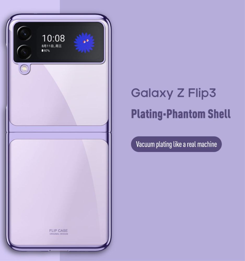 Samsung Galaxy Z Flip 3 Hoesje Hard Case Back Cover Transparant Groen afbeelding 13