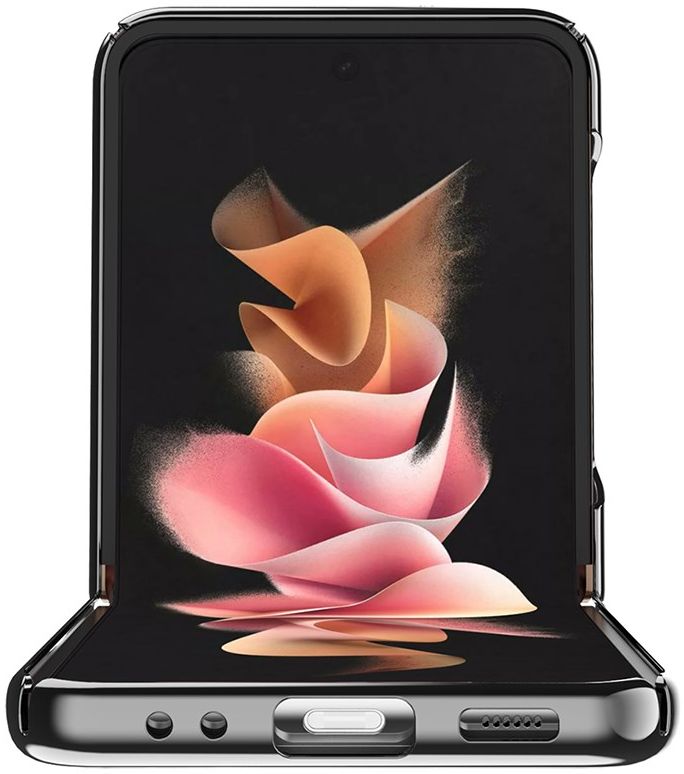 Samsung Galaxy Z Flip 3 Hoesje Hard Case Back Cover Transparant Groen afbeelding 2