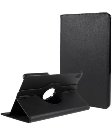 Lenovo Tab P11 / P11 Plus Hoes 360 Graden Book Case Kunstleer Zwart Hoesjes