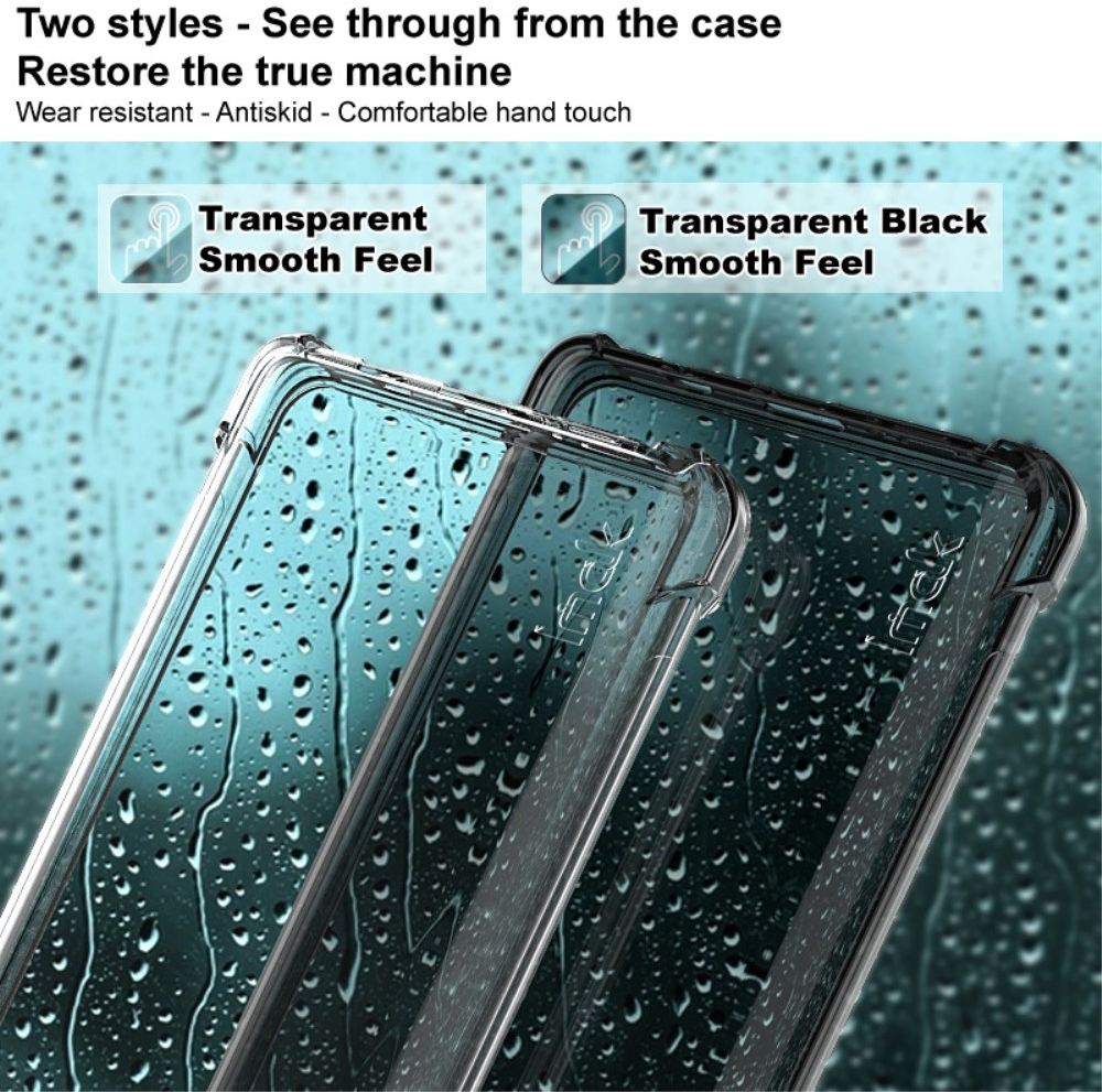 IMAK Motorola Edge 20 Hoesje + Screenprotector Transparant Zwart afbeelding 12