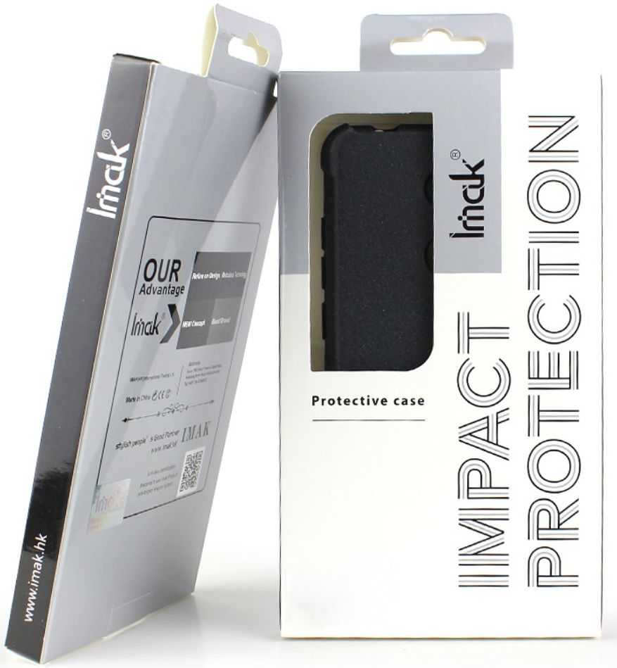 IMAK Motorola Edge 20 Hoesje + Screenprotector Transparant Zwart afbeelding 6