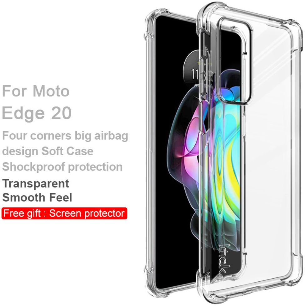 IMAK Motorola Edge 20 Hoesje + Screenprotector Transparant afbeelding 7