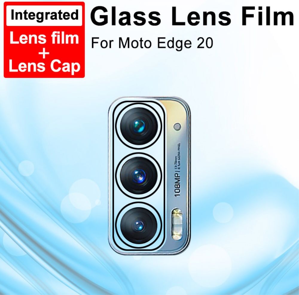 Imak Motorola Edge 20 Camera Lens Protector + Lens Cap Clear afbeelding 3
