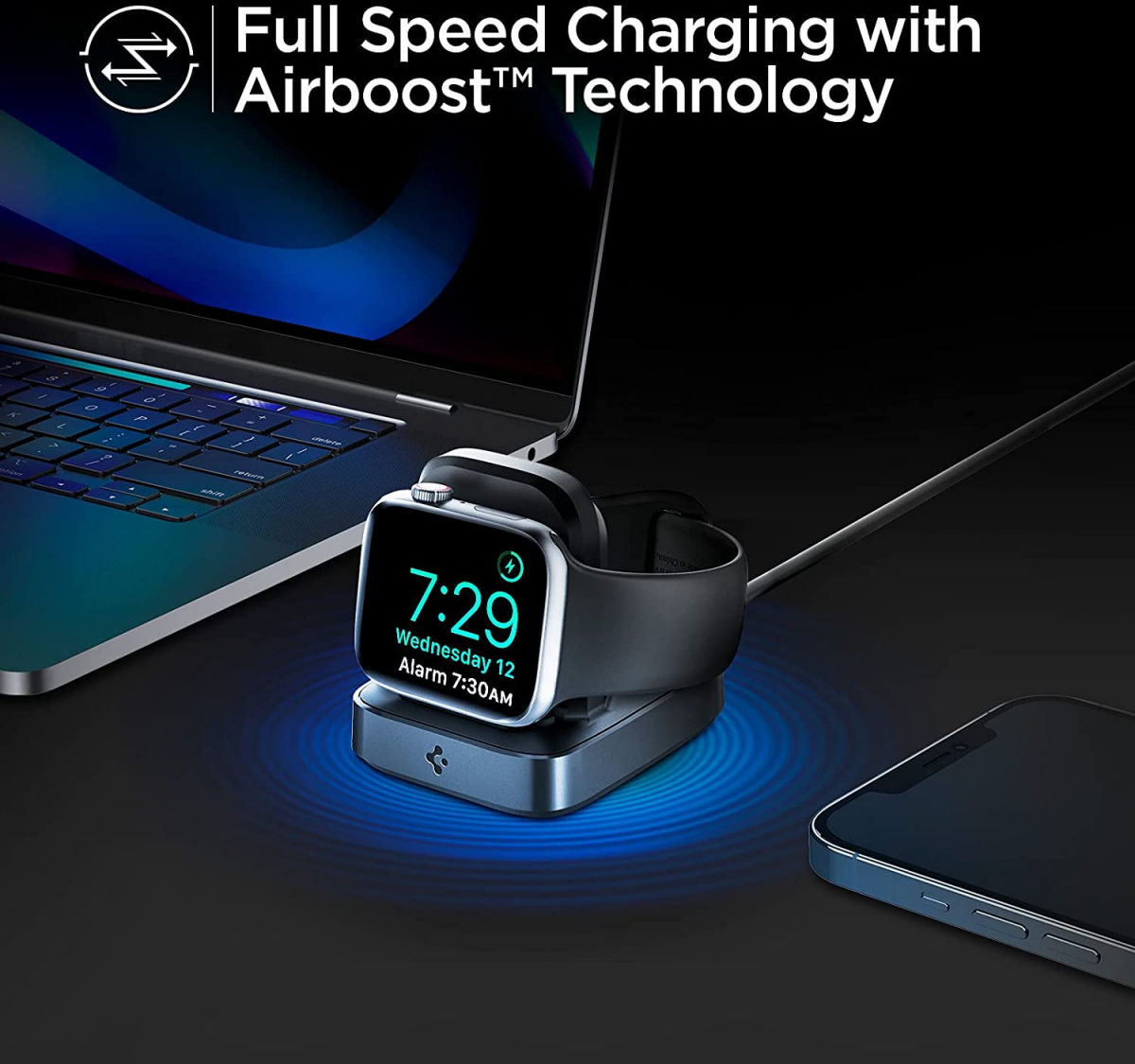 Spigen ArcField PF2002 2.5W Draadloze Oplader voor Apple Watch afbeelding 9