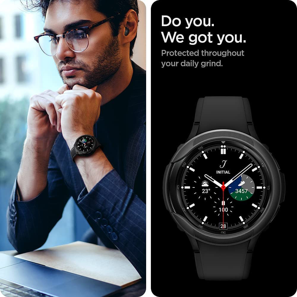 Spigen Liquid Air - Samsung Galaxy Watch 4 Classic 42MM Hoesje - Zwart afbeelding 5