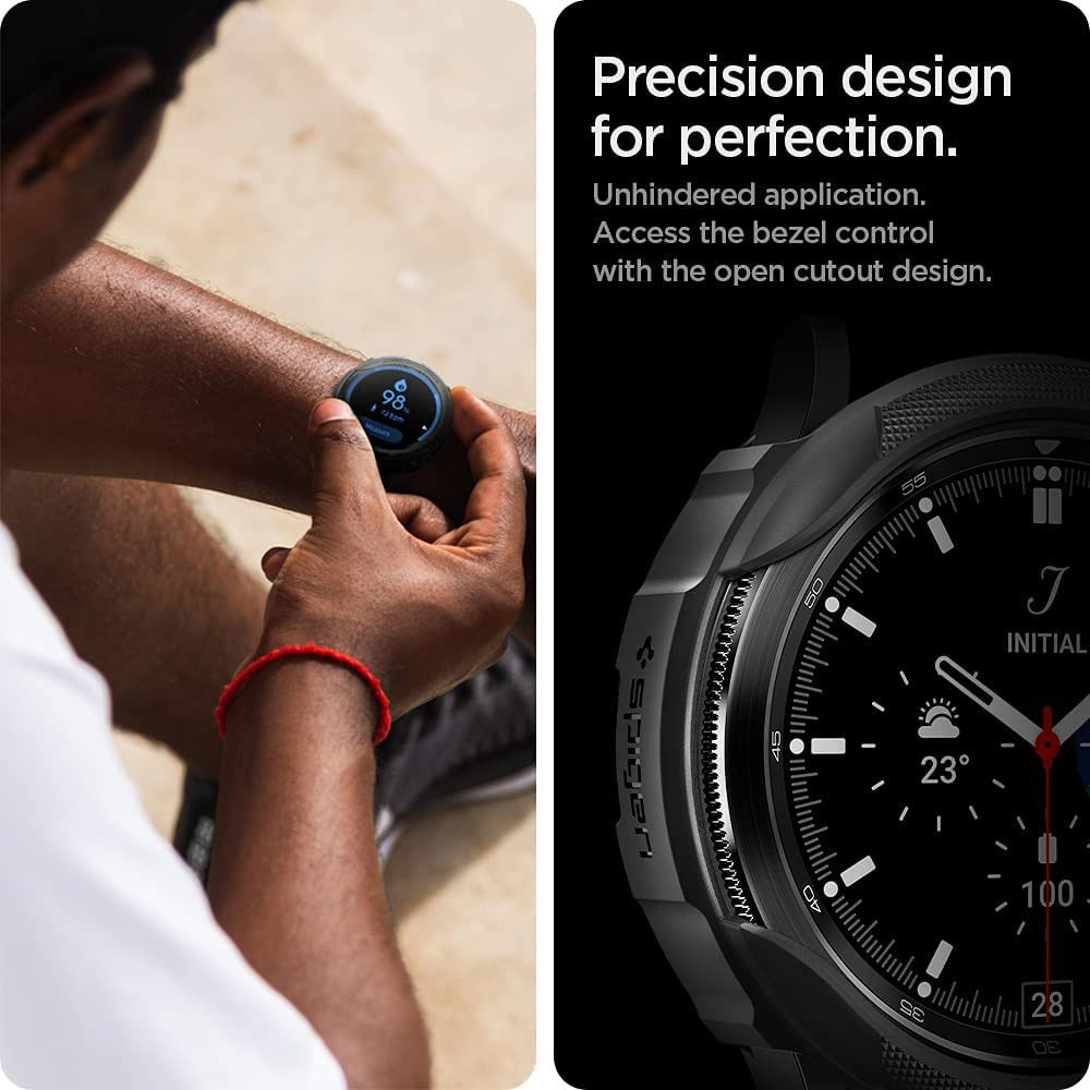 Spigen Liquid Air - Samsung Galaxy Watch 4 Classic 42MM Hoesje - Zwart afbeelding 6