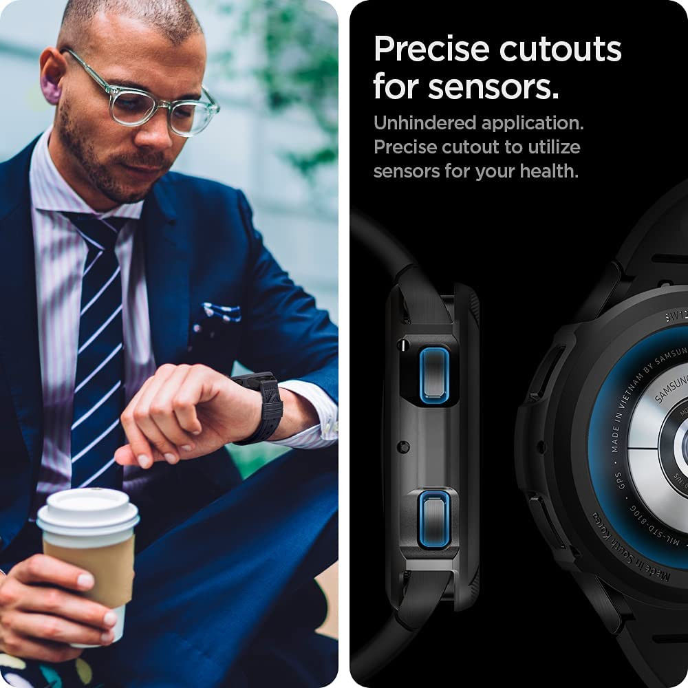 Spigen Liquid Air - Samsung Galaxy Watch 4 Classic 42MM Hoesje - Zwart afbeelding 7
