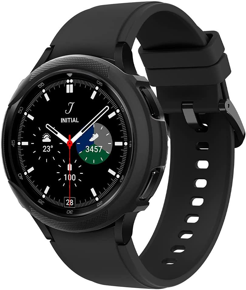 Spigen Liquid Air - Samsung Galaxy Watch 4 Classic 42MM Hoesje - Zwart afbeelding 1