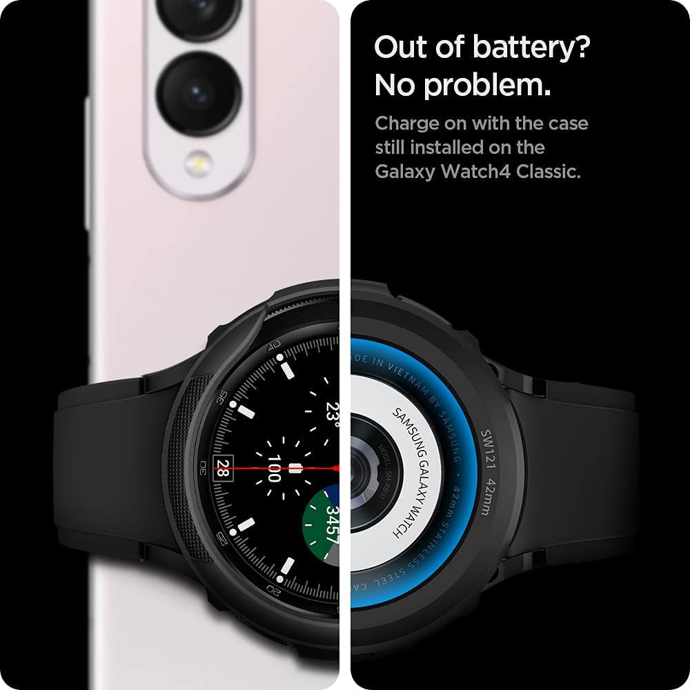 Spigen Liquid Air - Samsung Galaxy Watch 4 Classic 42MM Hoesje - Zwart afbeelding 8