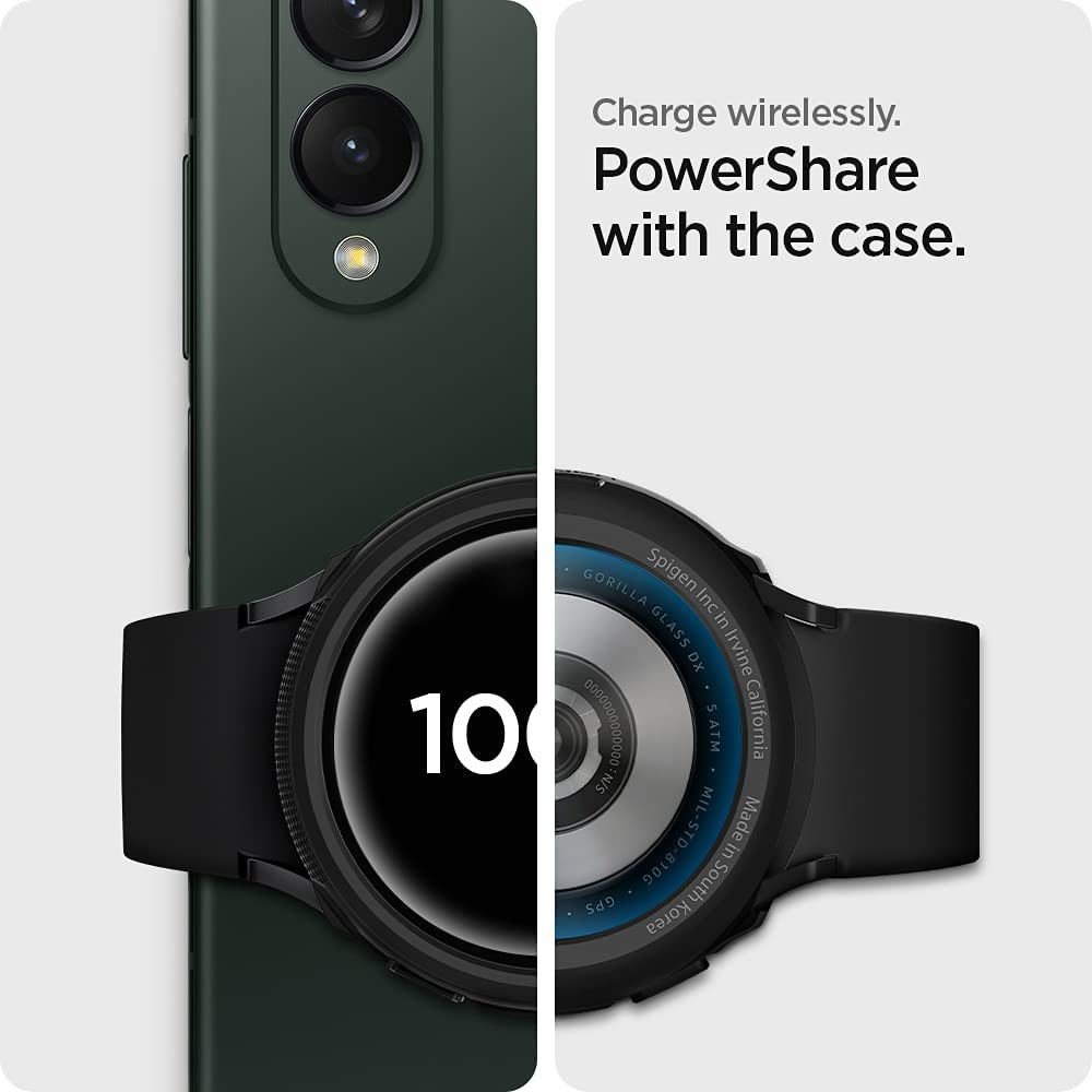 Spigen Liquid Air Samsung Galaxy Watch 4 40MM Hoesje Zwart afbeelding 8