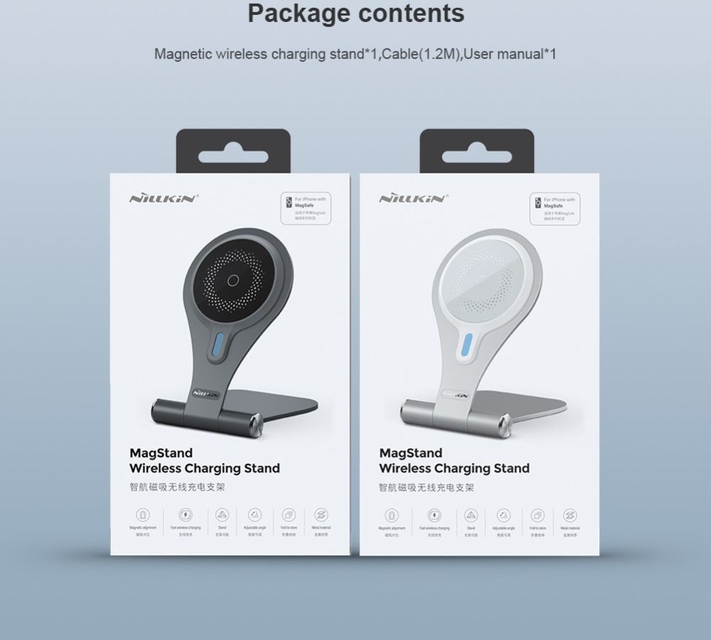 Nillkin MagStand Opvouwbare Draadloze MagSafe Oplader 15W afbeelding 14