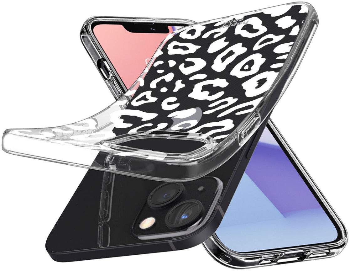 HappyCase iPhone 13 Mini Hoesje Flexibel TPU Luipaard Print afbeelding 2