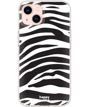 HappyCase iPhone 13 Mini Hoesje Flexibel TPU Zebra Printje Hoesjes