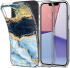 HappyCase iPhone 13 Hoesje Flexibel TPU Blauw Marmer Print afbeelding 8
