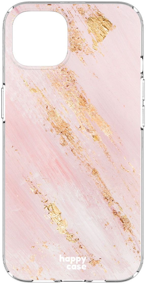 HappyCase iPhone 13 Hoesje Flexibel TPU Pink Marmer Print afbeelding 9