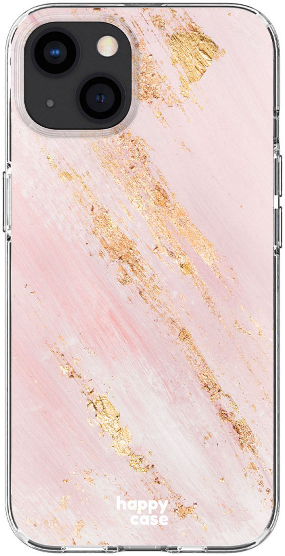 HappyCase iPhone 13 Hoesje Flexibel TPU Pink Marmer Print afbeelding 10