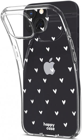 HappyCase iPhone 13 Hoesje Flexibel TPU Hartjes Print afbeelding 8