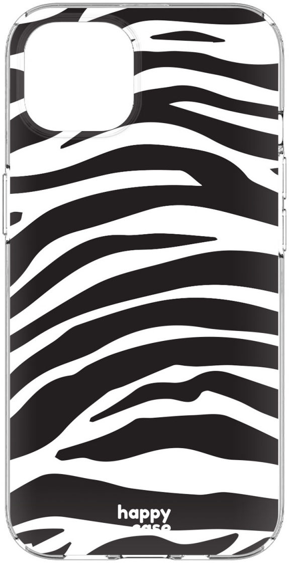 HappyCase iPhone 13 Hoesje Flexibel TPU Zebra Printje afbeelding 4