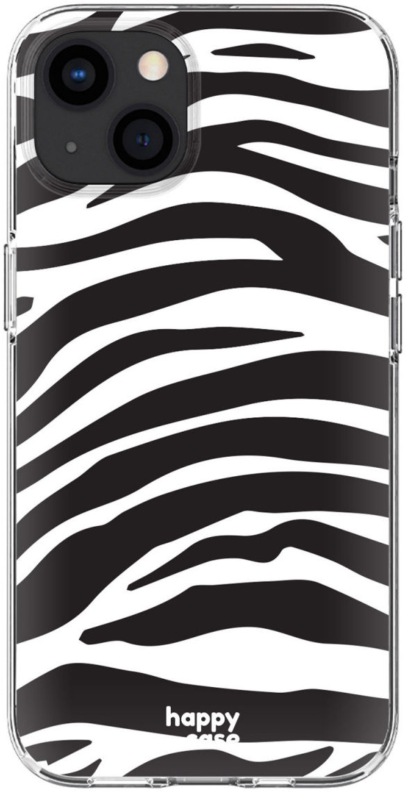 HappyCase iPhone 13 Hoesje Flexibel TPU Zebra Printje afbeelding 5