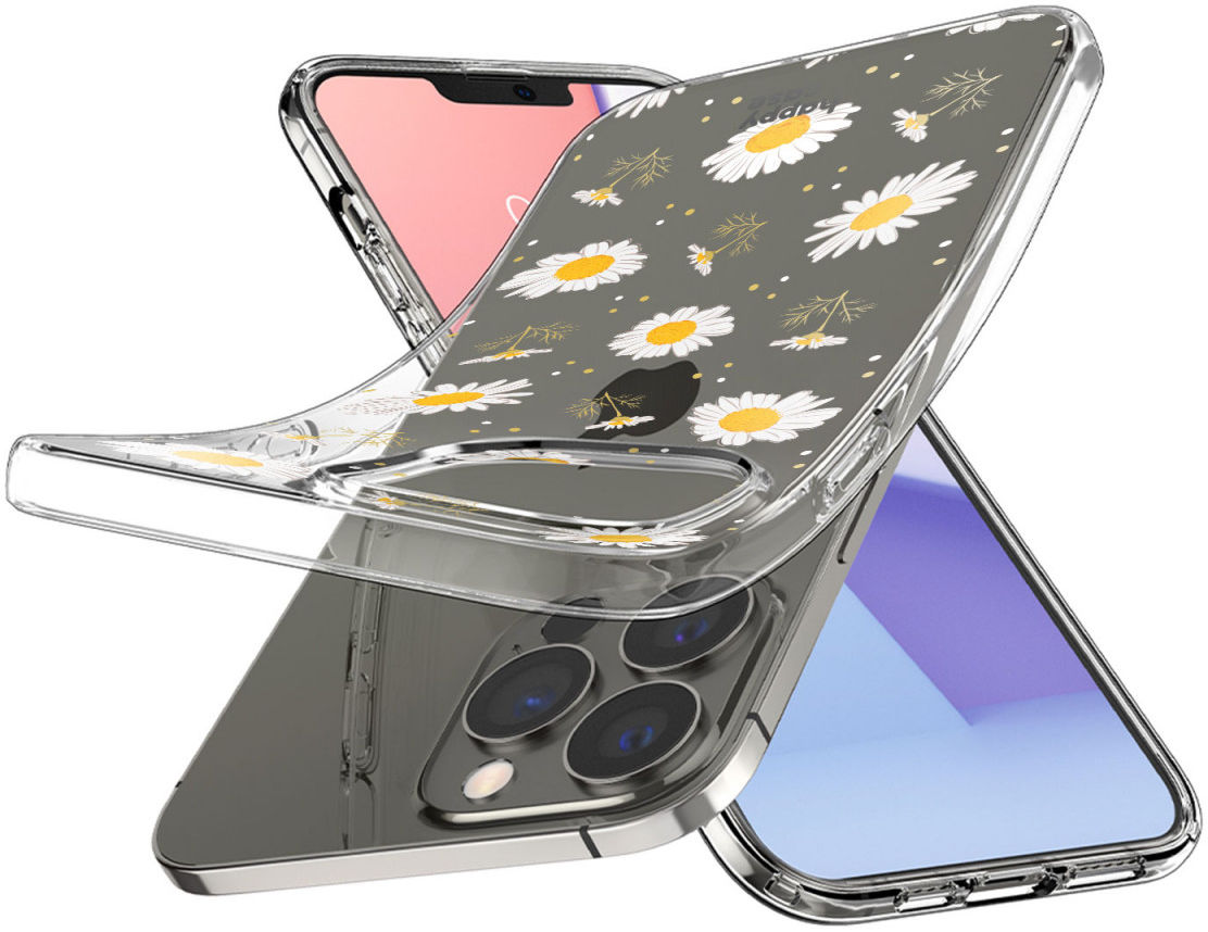 HappyCase iPhone 13 Pro Hoesje Flexibel TPU Bloemen Print afbeelding 2