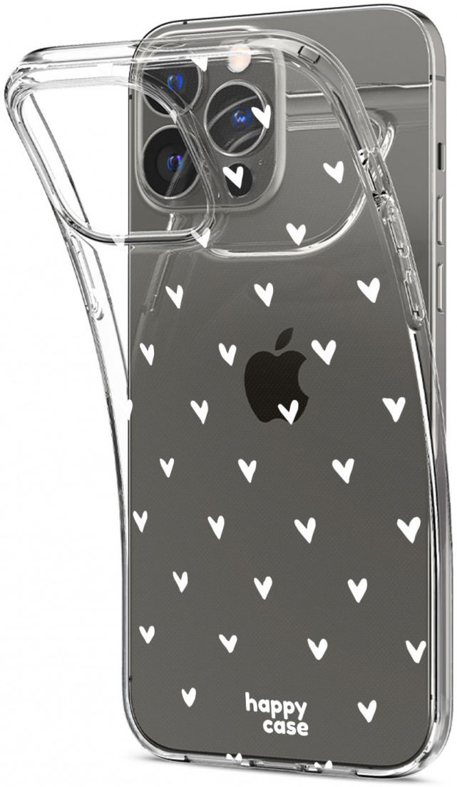 HappyCase iPhone 13 Pro Hoesje Flexibel TPU Hartjes Print afbeelding 8