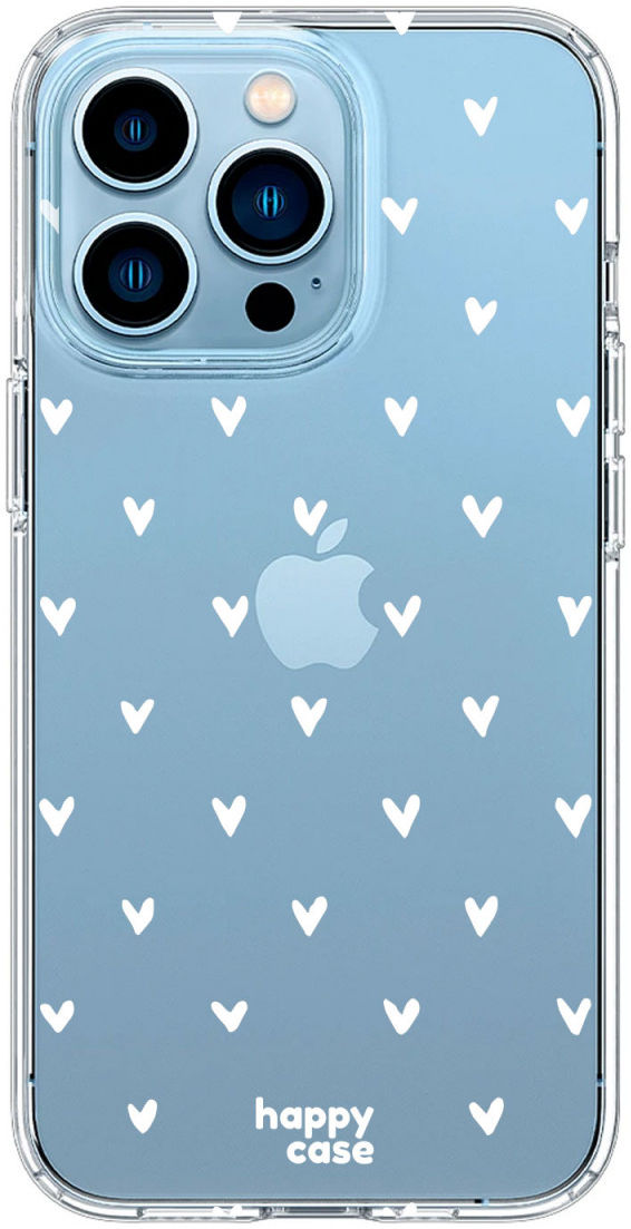 HappyCase iPhone 13 Pro Hoesje Flexibel TPU Hartjes Print afbeelding 1