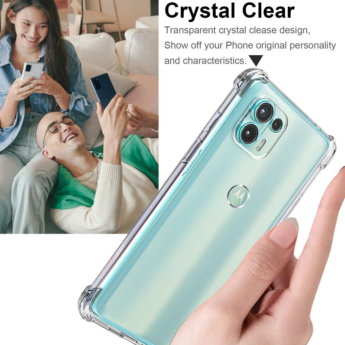 Motorola Edge 20 Lite Hoesje Schokbestendig TPU Back Cover Transparant afbeelding 10