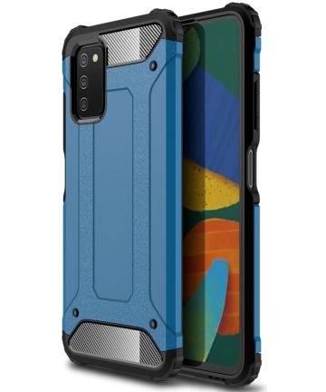 Samsung Galaxy A03S Hoesje Shock Proof Hybride Back Cover Lichtblauw Hoesjes