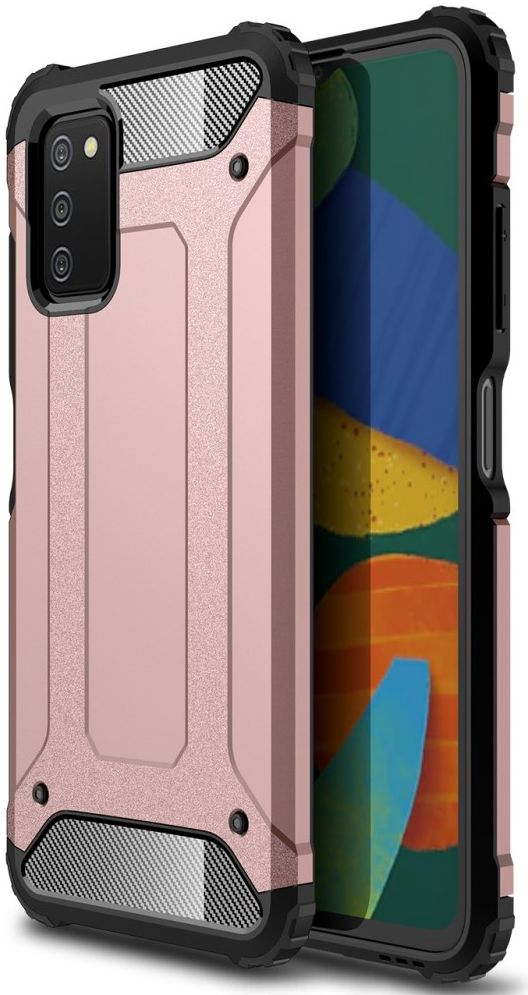 Samsung Galaxy A03S Hoesje Shock Proof Hybride Back Cover Roze afbeelding 1