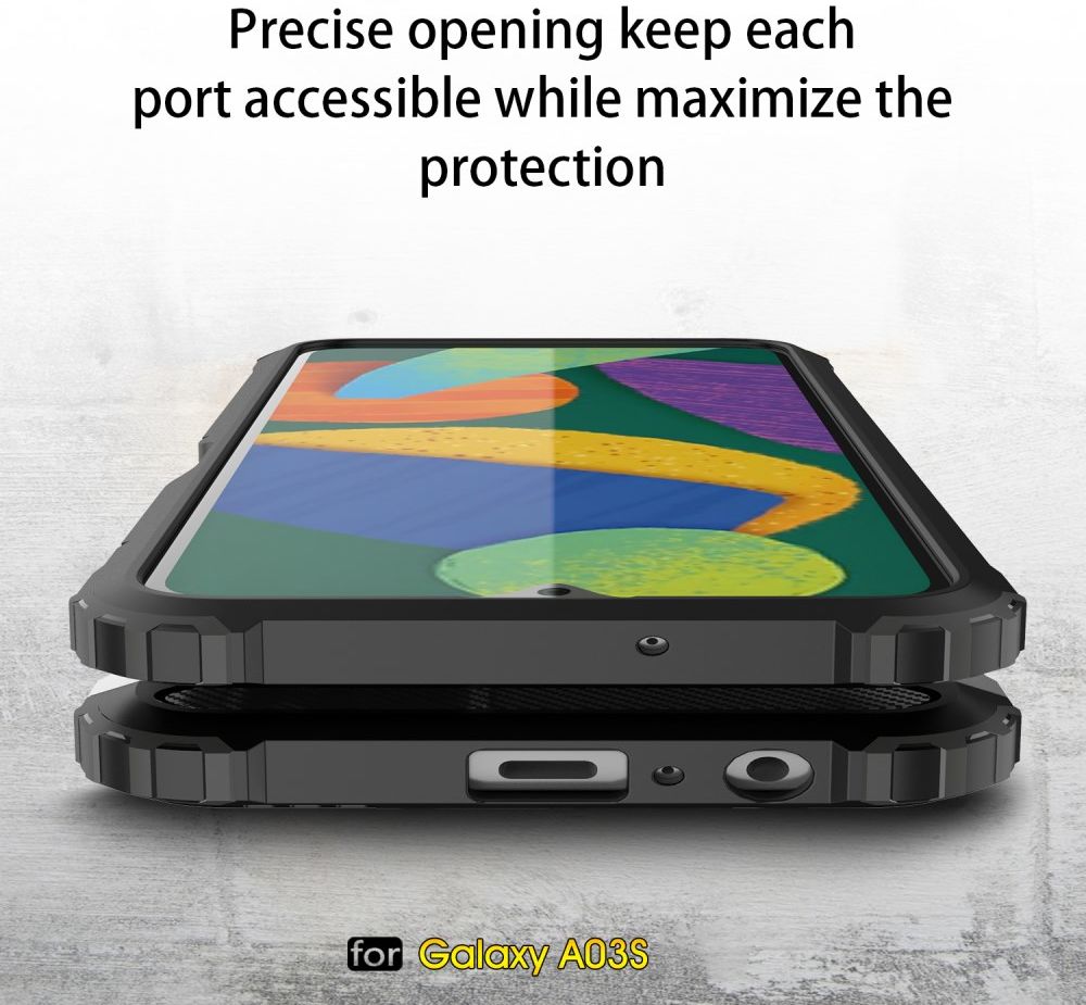 Samsung Galaxy A03S Hoesje Shock Proof Hybride Back Cover Roze afbeelding 6
