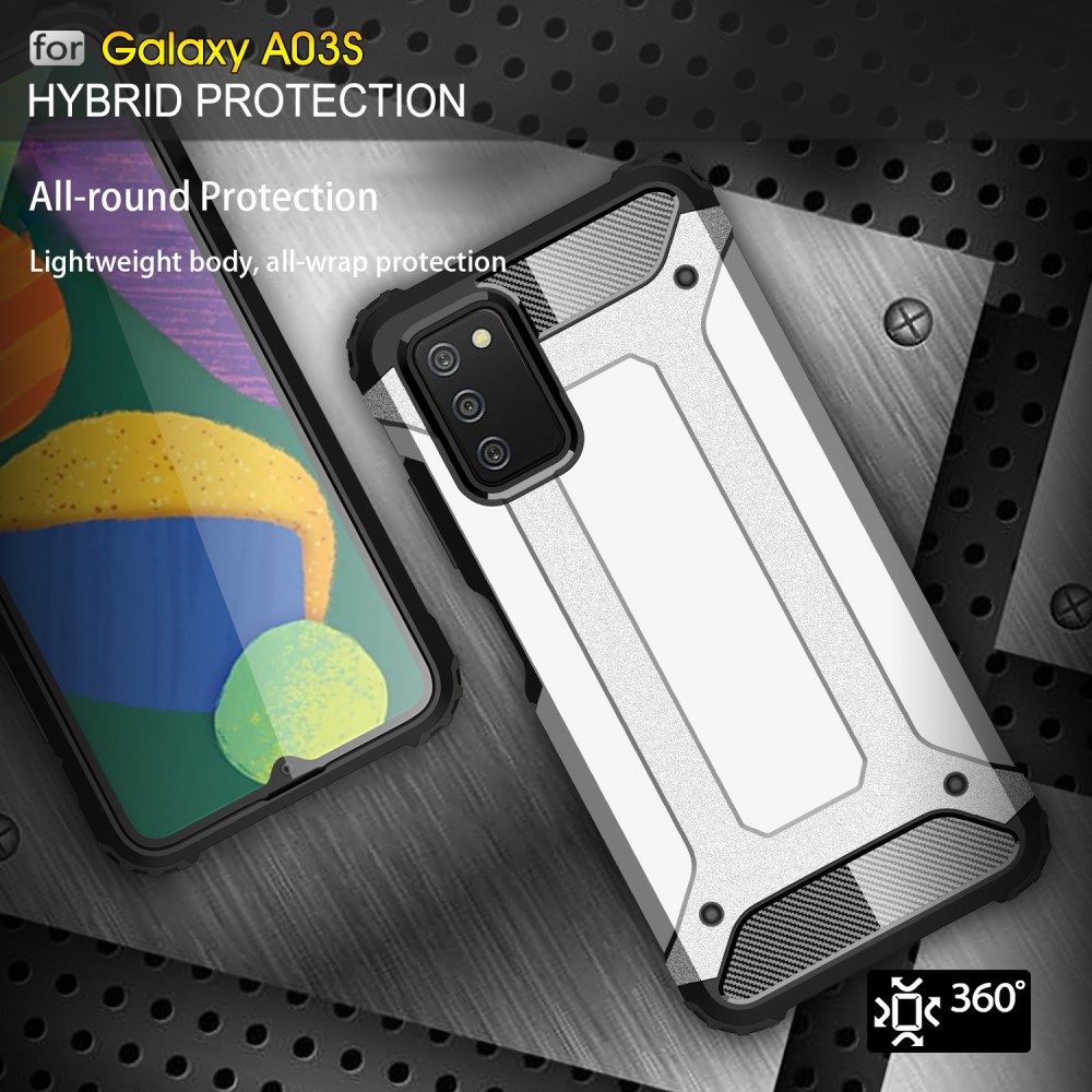 Samsung Galaxy A03S Hoesje Shock Proof Hybride Back Cover Roze afbeelding 7