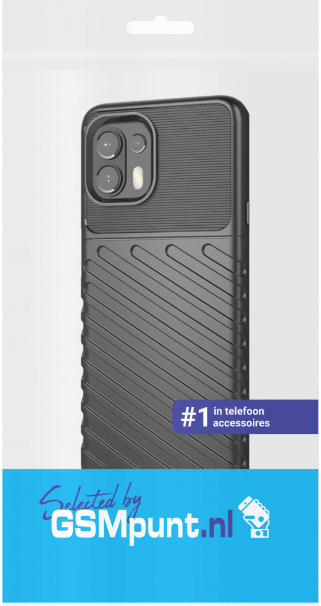 Motorola Edge 20 Lite Hoesje TPU Thunder Design Back Cover Zwart afbeelding 2