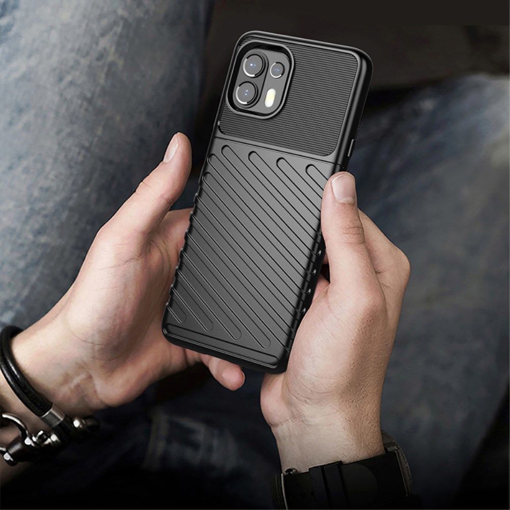 Motorola Edge 20 Lite Hoesje TPU Thunder Design Back Cover Blauw afbeelding 6