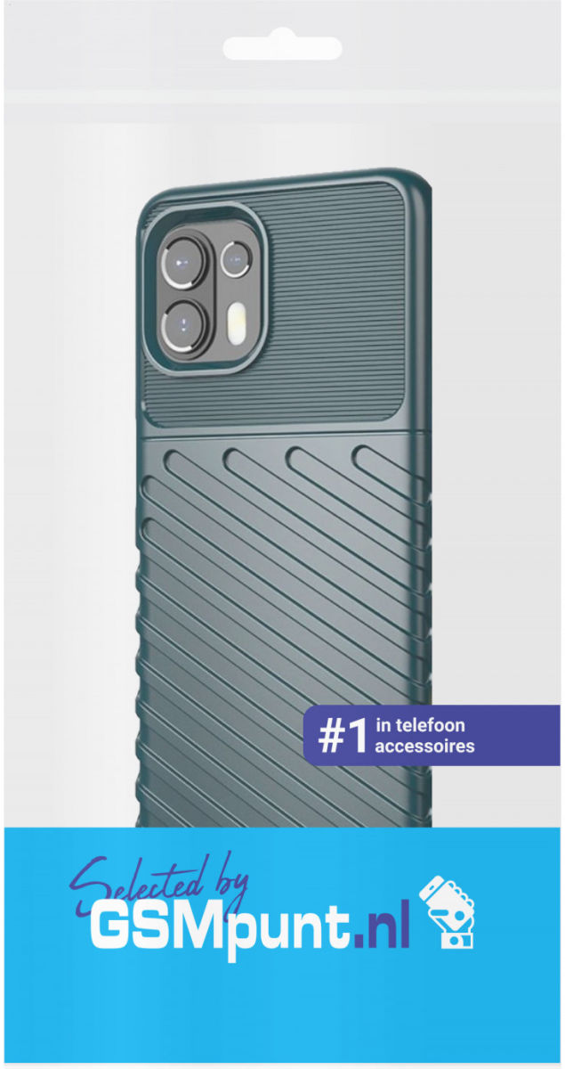 Motorola Edge 20 Lite Hoesje TPU Thunder Design Back Cover Groen afbeelding 2
