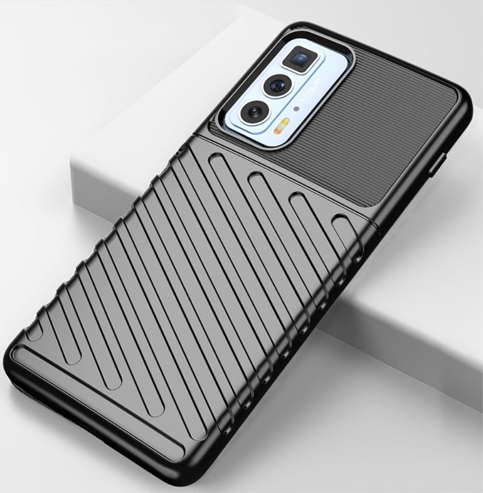 Motorola Edge 20 Pro Hoesje TPU Thunder Design Back Cover Blauw afbeelding 4