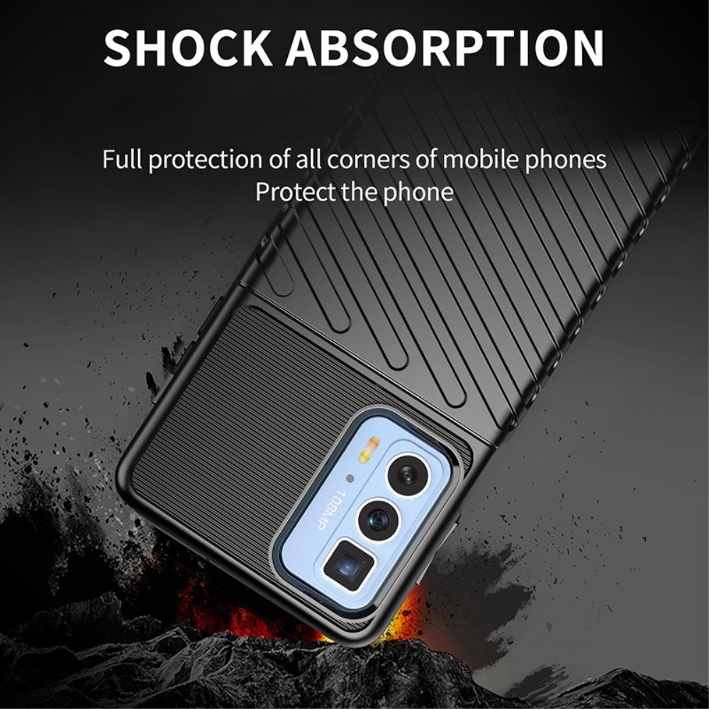 Motorola Edge 20 Pro Hoesje TPU Thunder Design Back Cover Blauw afbeelding 3