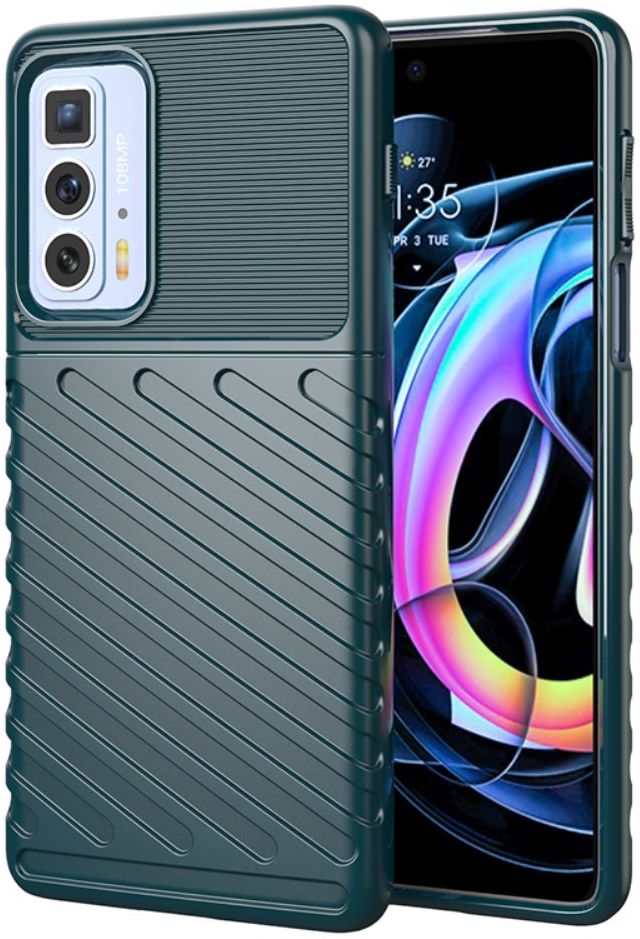 Motorola Edge 20 Pro Hoesje TPU Thunder Design Back Cover Groen afbeelding 1