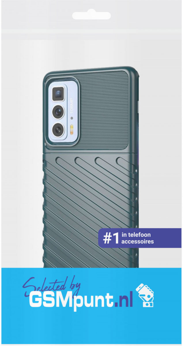 Motorola Edge 20 Pro Hoesje TPU Thunder Design Back Cover Groen afbeelding 2