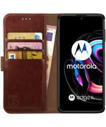 Rosso Element Motorola Edge 20 Pro Hoesje Book Cover Wallet Bruin