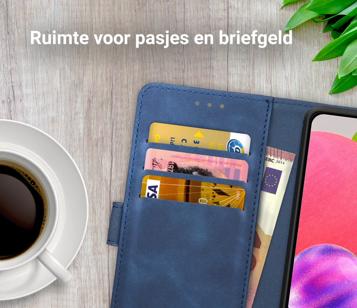 Rosso Element Samsung Galaxy A03S Hoesje Book Cover Wallet Blauw afbeelding 9